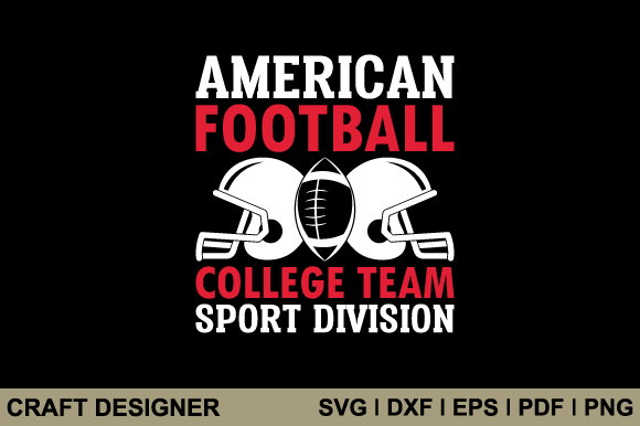 American Football College Team SVG File: Graphics for Local Crafts Brands