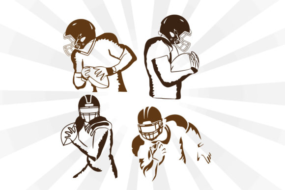 American Football Player Vector SVG: Graphics for Crafts & Content