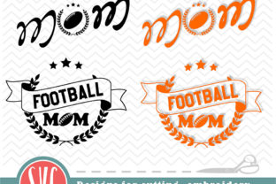 Football Mom Graphics: 2 Designs for Crafts