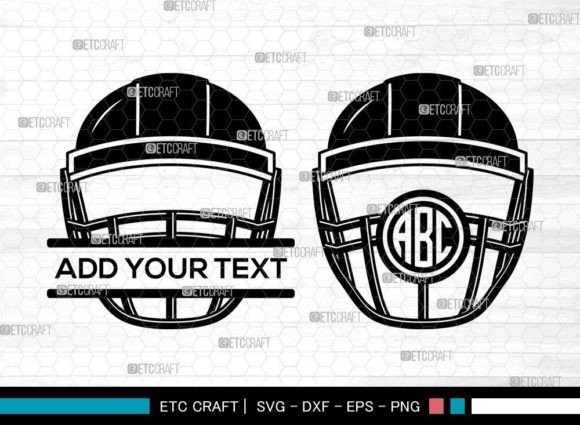 Football MonogramSVG: Graphics for Crafts & Commercial Use