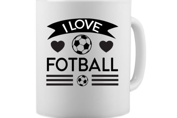 I Love Football - Football Design Graphics for Crafts