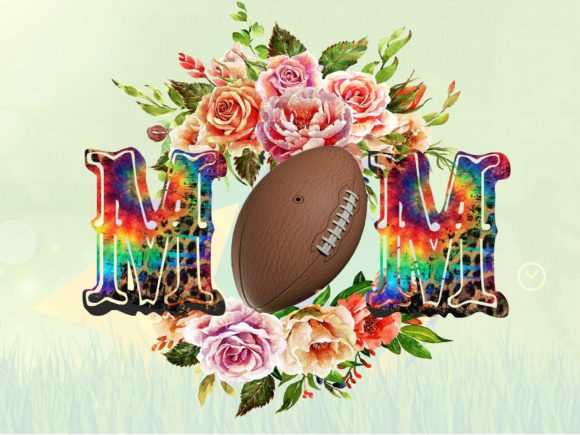 Rugby Football Mom Tie Dye Graphics for Crafts