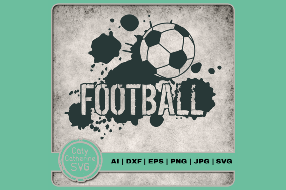UK Football Grunge Ink Splat Sports Graphics for Crafts
